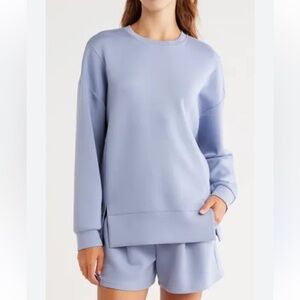 Zella Light Blue Sweatshirt and Shorts Set